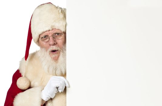 Portrait of santa claus on a white background