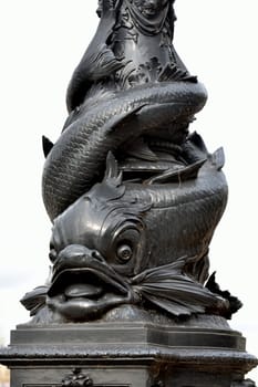 fish detail on lampost