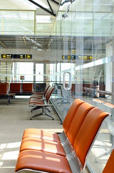 Airport waiting area and seats