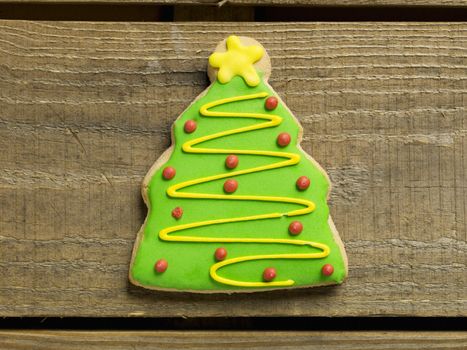 Ginger bread in a Christmas tree cookie