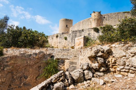 Bellver Castle Castillo tower in Majorca at Palma de Mallorca Balearic Islands