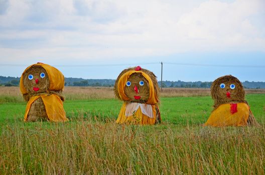 Kind on hay stylised under dolls, in 2 km. From the city of Staraya Russa