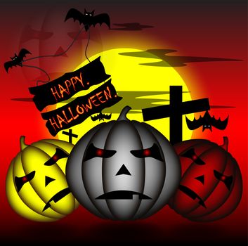 happy and fear celebrate of festival halloween