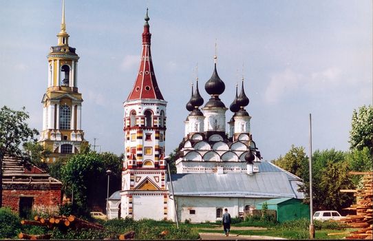 Multidome church in the city of Suzdal of Vladimir region