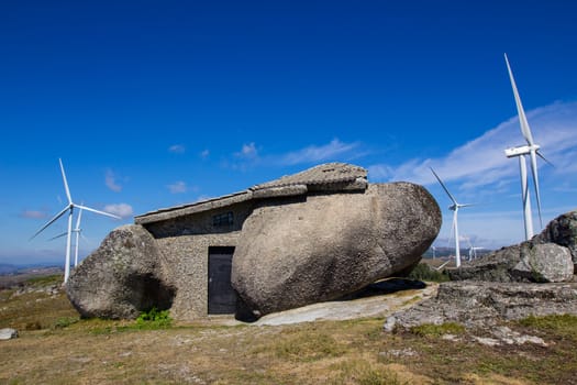 Stone house in the top of a moutain near Fafe, Guimaraes - north of Portugal