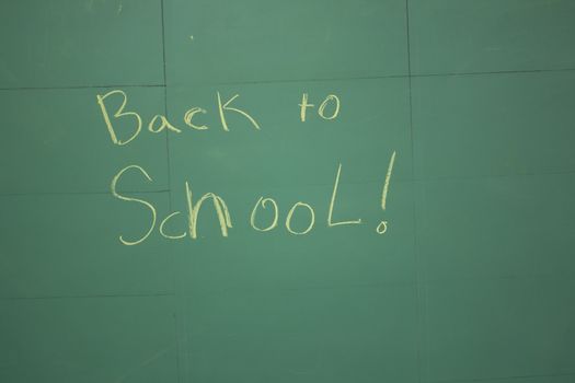 back to school on a chalk board