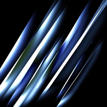 Abstract blue straight lines against a black background