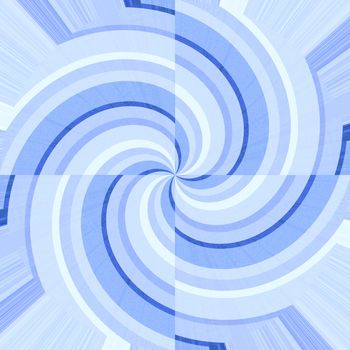 Blue and white curves forming spirals