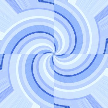 Blue and white curves forming spirals