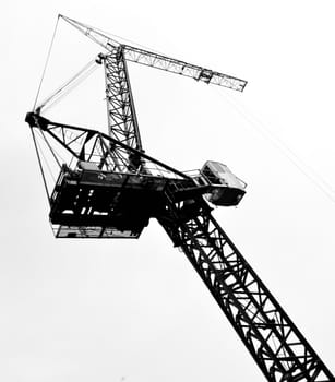 Crane tower working on site