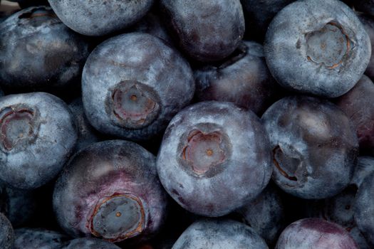 Heap of blueberry against in high angle view