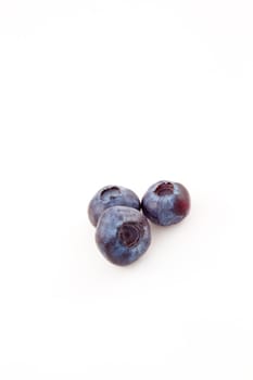 Blueberries against a white background