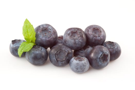 Blueberries isolated  against a white background
