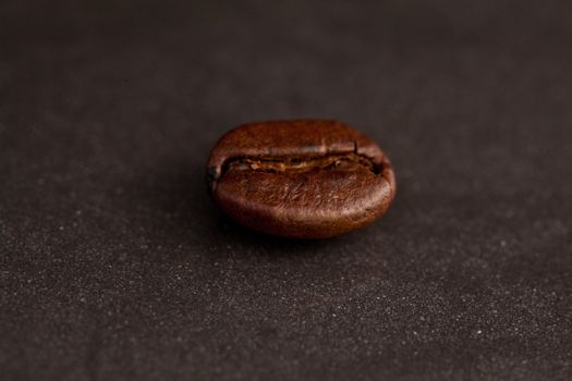 Coffee bean on a black table