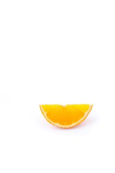 orange slice against white backgound