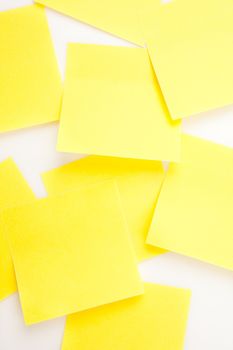 Sticky notes against a white background