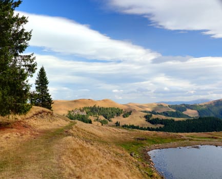 lake Icoana up in the Suhard mountains, Romania