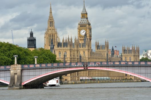 Parliament with lambeth bridge in foreground