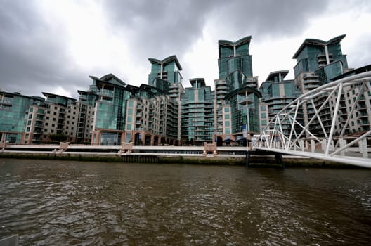 Futuristic block of buildings