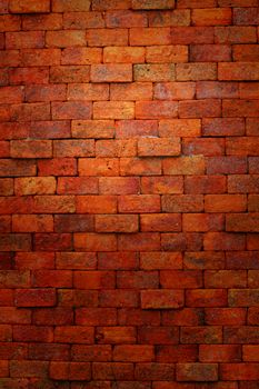 Old red brick wall.