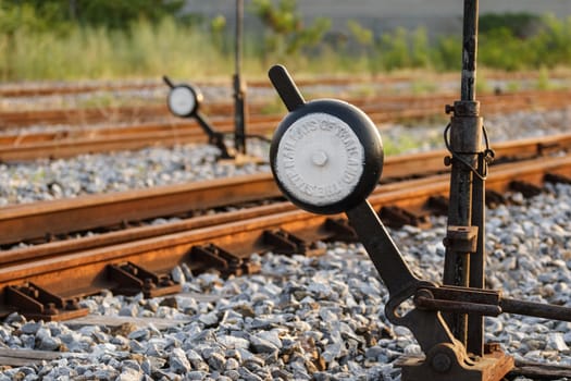 Railroad track control lever