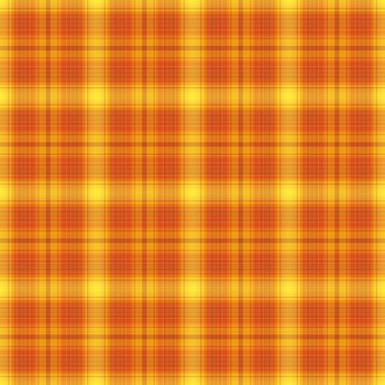 Seamless plaid pattern in bright orange and golden yellow
