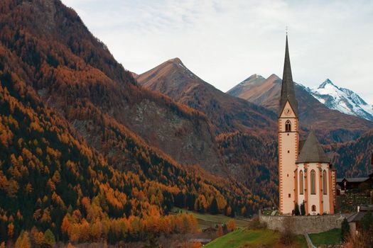 Famous church in the Alps in Austria