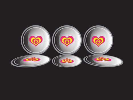 The hearts in the buttons