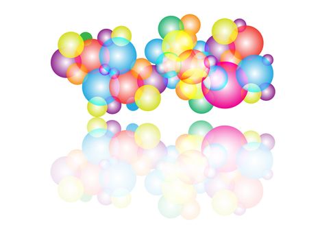 Pattern from colorful bubbles