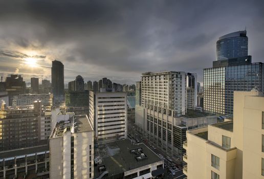 Sunrise Over Downtown Vancouver BC Canada Cityscape