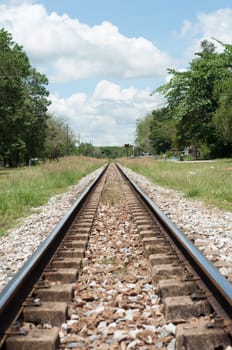 rail way in country side of thailand