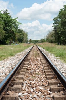 rail way in country side of thailand