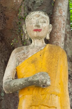 abandoned broken buddhism statue