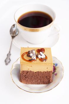 Sweet dessert biscuit and morning coffee