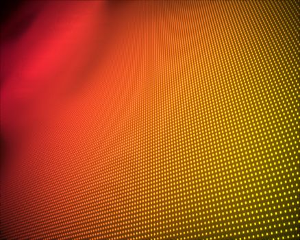 Background of multiple yellow dots fading to red