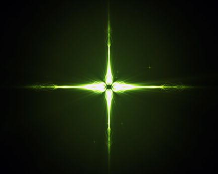 Background of green star in the middle