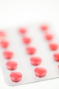 Close up of medication against white background