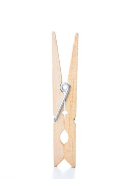 Clothespin against a white background