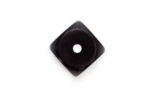 Black dice against a white background