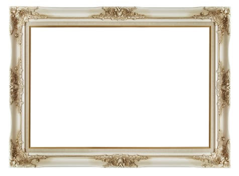 beautiful vintage frame on white background