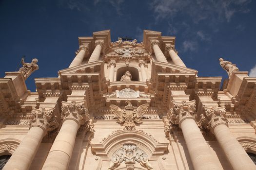 Baroque sandstoned cathedral of Noto, Sicily, Italy