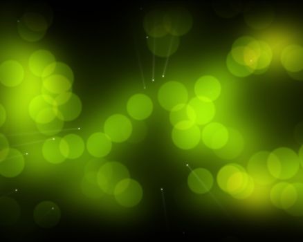 Background of green dots and stars