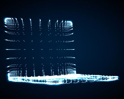 Background of a lighting laptop