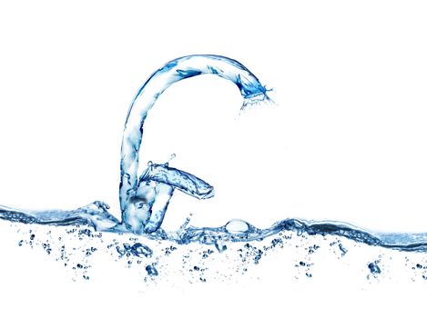 Tap is made of water abstract illustration.