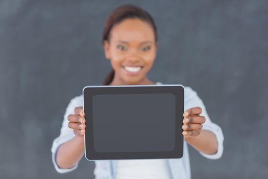 Focus on a tablet computer in a classroom
