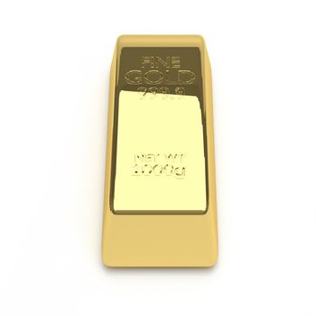 3d render of gold bar, for wealth or investment concepts.