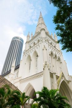 Andrew's Cathedral in Singapore. St. Andrew's Cathedral is an Anglican cathedral in Singapore, the country's largest cathedral.