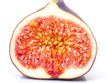 Ripe Fruits Figs on white background