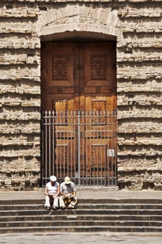 details of San Lorenzo in Florence, Italy