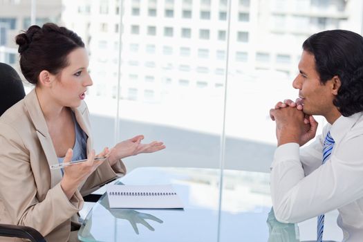 Business people negotiating in a meeting room